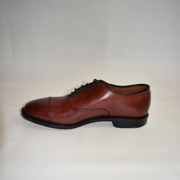 New! Allen Edmonds Park Avenue Cap-toe Oxford Dress Shoe Brown 7.5 D 5609 DD300